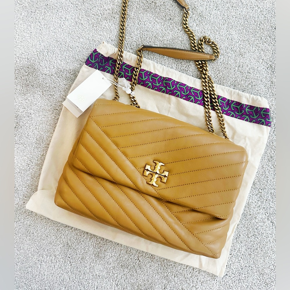 Tory Burch Tan Quilted Shoulder Bag